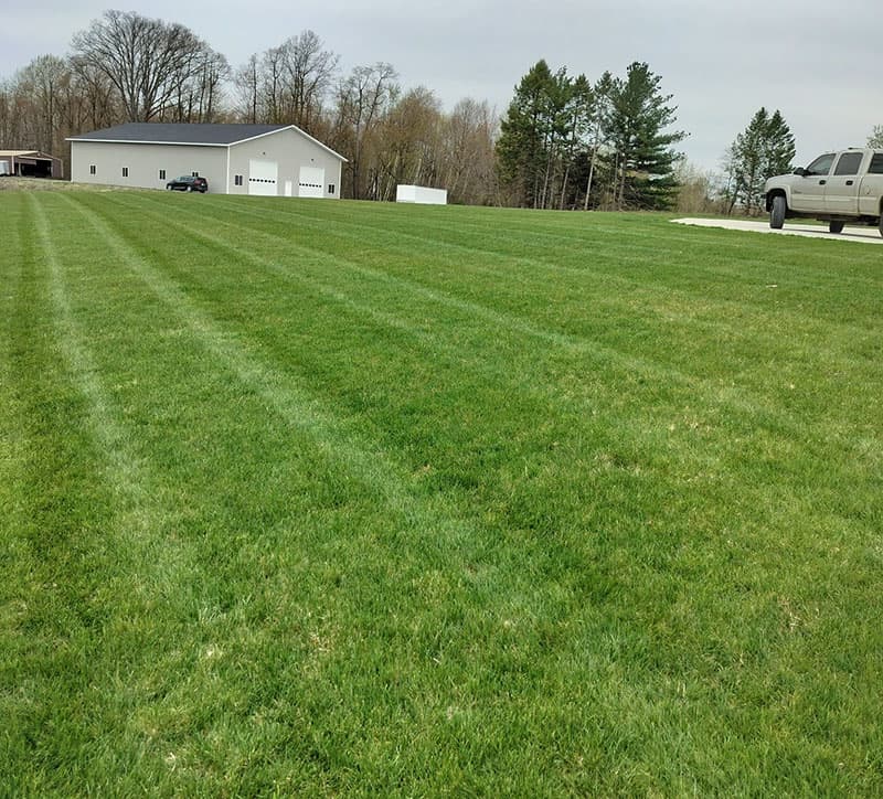 Commercial big lot lawn care in Allendale Michigan